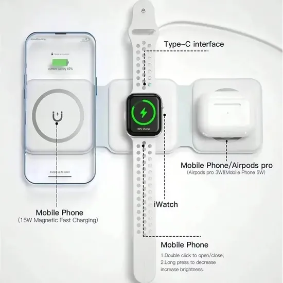 Carregador de telefone portátil sem fio de 10 W